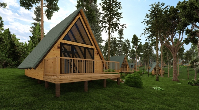  Büyükşehir doğanın kalbine özgün mimarisiyle 10 yeni bungalov yapıyor