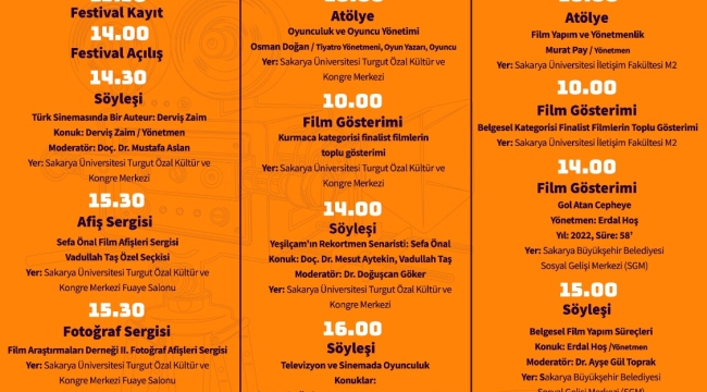 9 Sakarya Uluslararası Kısa Film Festivali başlıyor